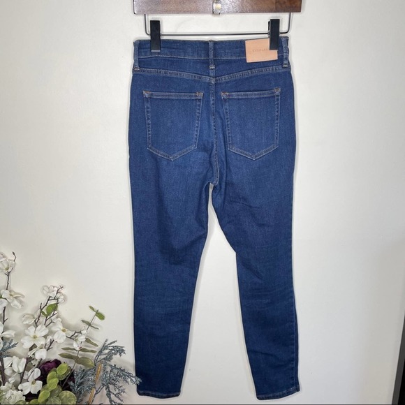 EVERLANE Authentic Stretch High Rise Skinny Jeans Mid Blue {K41} - Picture 3 of 5